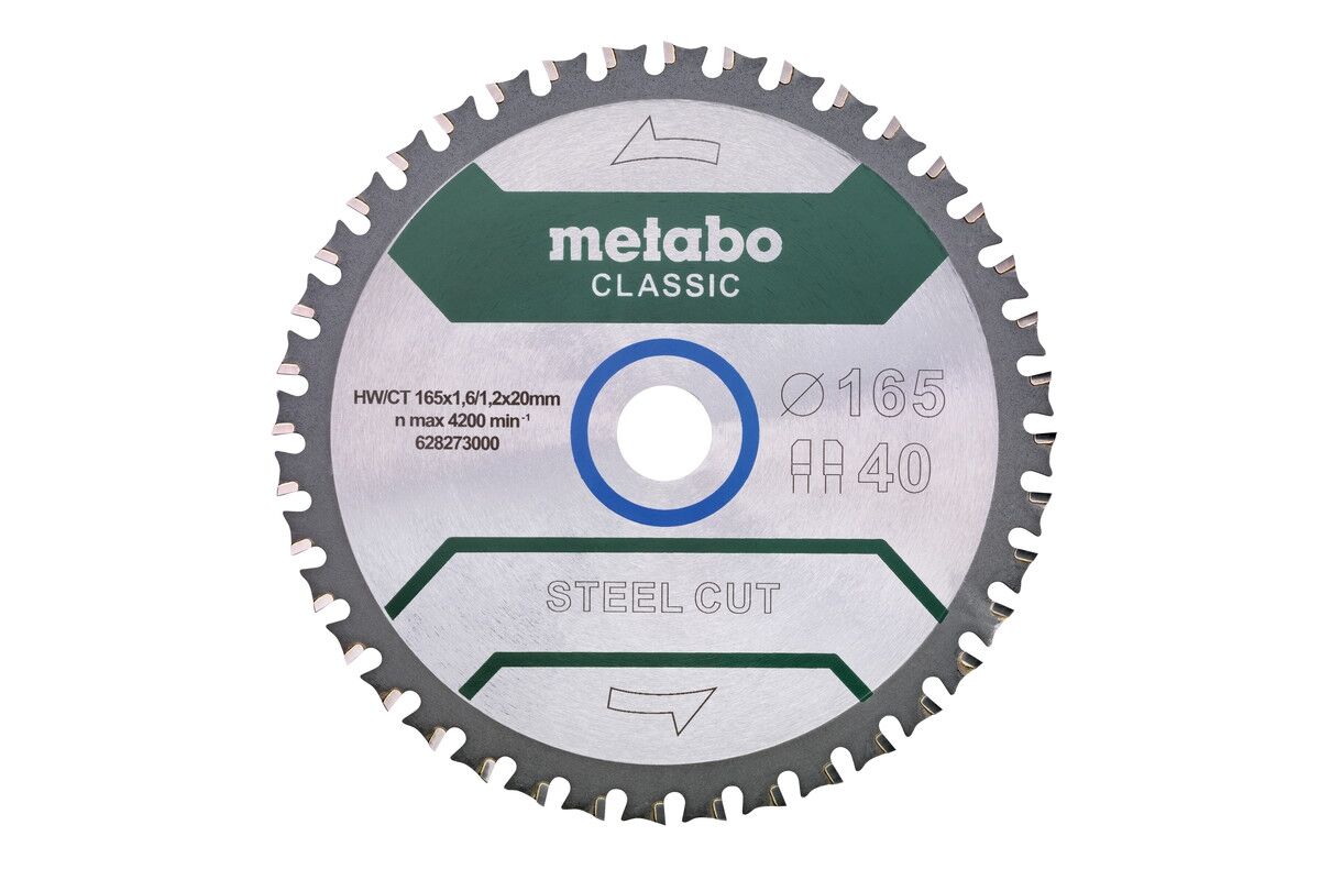 METABO SteelCutClassic 165x20 Z40 FZFA/FZFA 4° Solo METABO SteelCutClassic 165x20 Z40 FZFA/FZFA 4° Solo