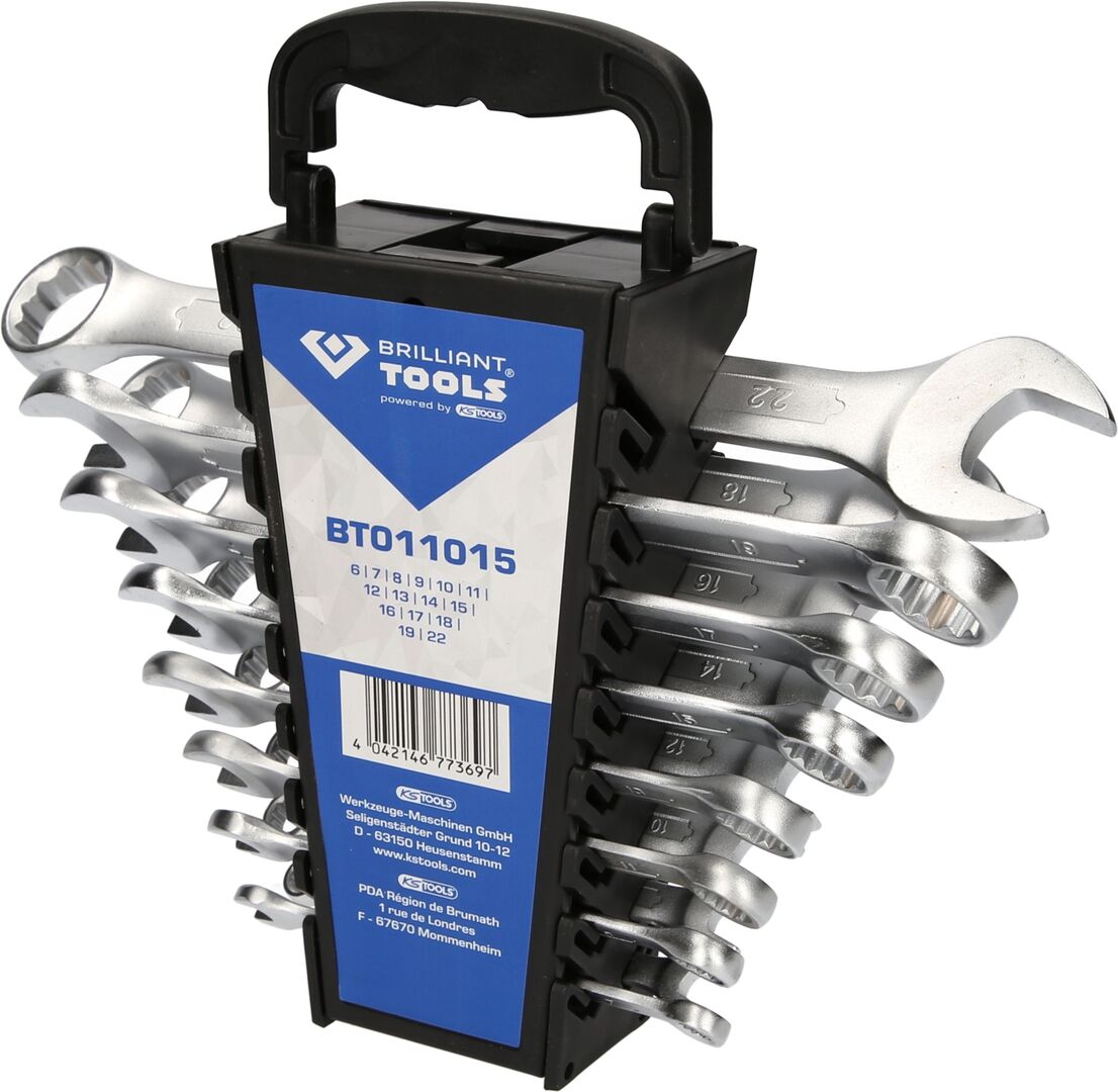 BRILLIANT TOOLS Gabel-Ringschlüssel-Satz,15-tlg. BRILLIANT TOOLS Gabel-Ringschlüssel-Satz,15-tlg.