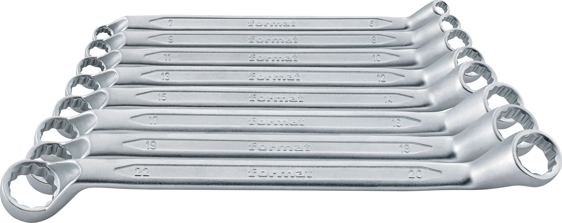FORMAT Doppelringschlüssel-Set DIN838 12tlg. FORMAT Doppelringschlüssel-Set DIN838 12tlg.