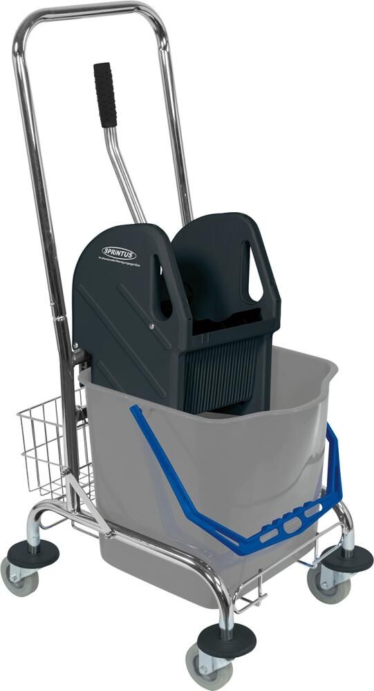 Einfachfahreimer chrom 1x27l mitPresse Einfachfahreimer chrom 1x27l mitPresse