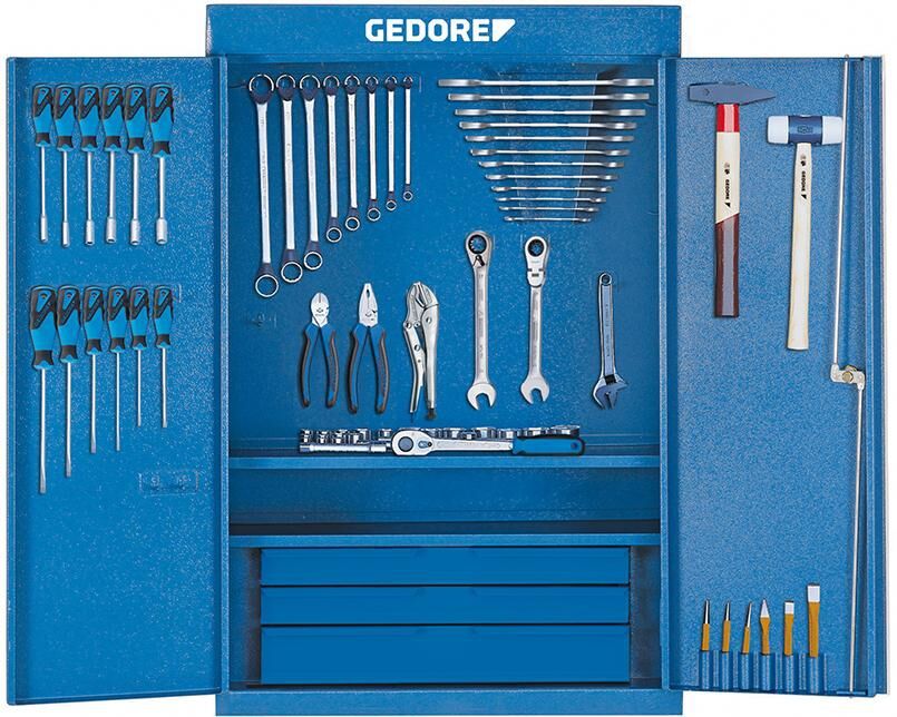 GEDORE Werkzeugsortiment Universal 100-tlg. im Stahlblech-Schrank
