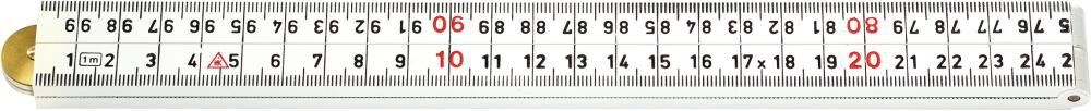 HULTAFORS Gliedermaßstab Kunststoff 1mx13mm weiß 4Glieder HULTAFORS Gliedermaßstab Kunststoff 1mx13mm weiß 4Glieder