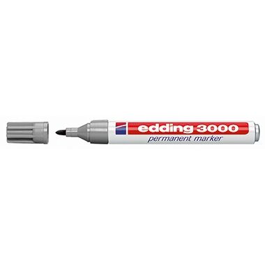 EDDING Permanentmarker 3000 Rundspitze 1,5-3mm grau