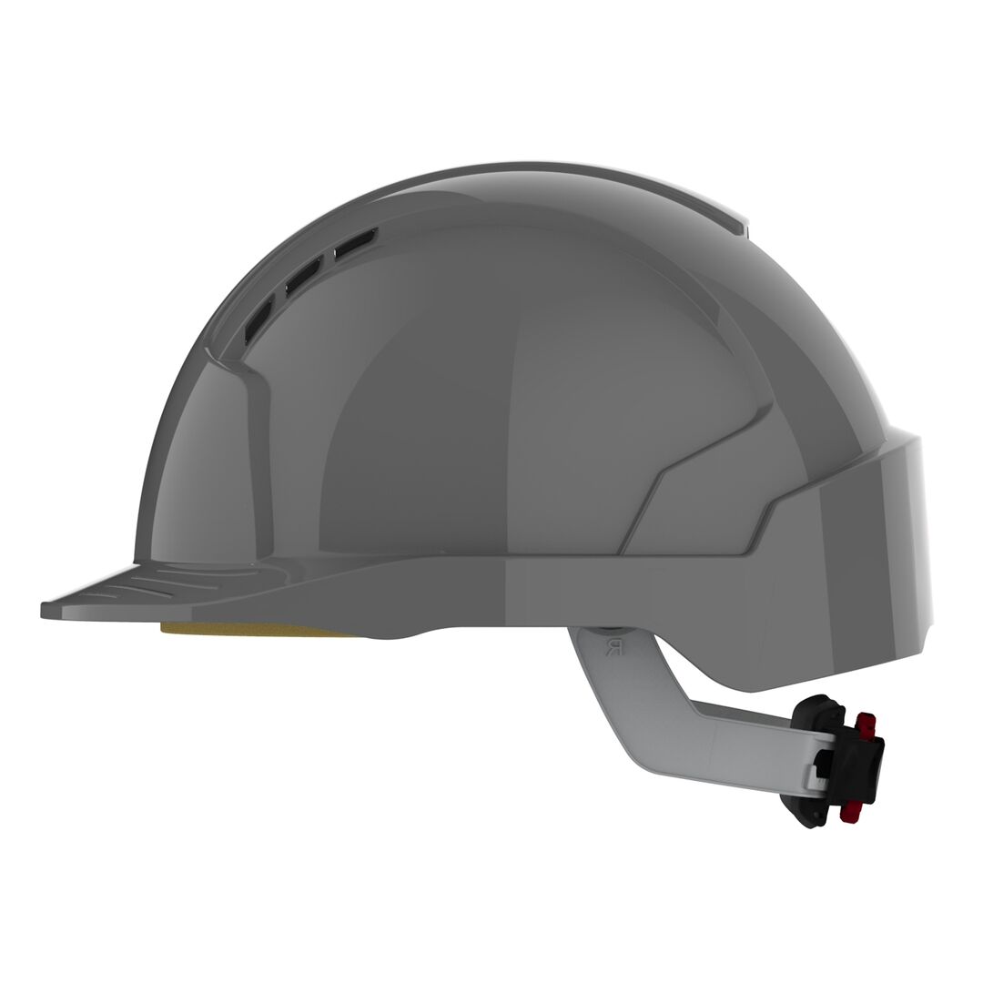 JSP Schutzhelm EVO3 AJF170 belüftet, mit Schirm, grau