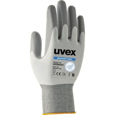 UVEX Montage-Handschuh phynomic foam Gr. 10 Polymerschaum weiß/gr, 6005.0