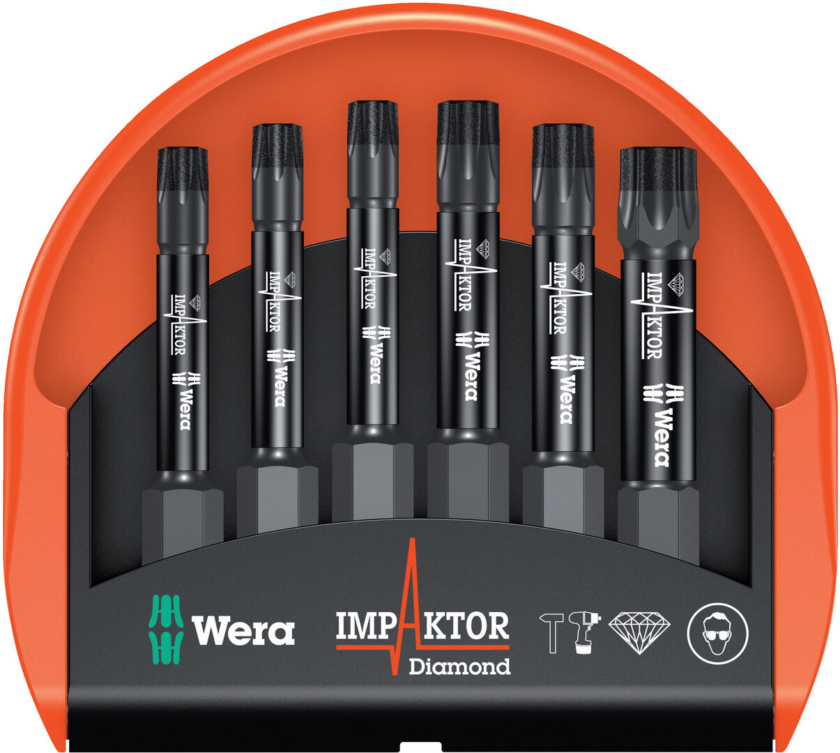 WERA Impaktor Bits Satz 50mm, Torx TX- 20 - TX 40, 6 teilig WERA Impaktor Bits Satz 50mm, Torx TX- 20 - TX 40, 6 teilig
