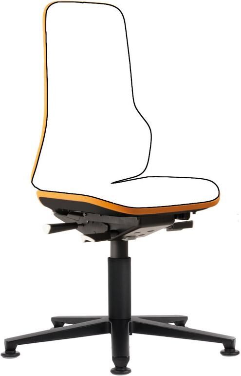 Stuhl NEON grün synchro mit Rollen