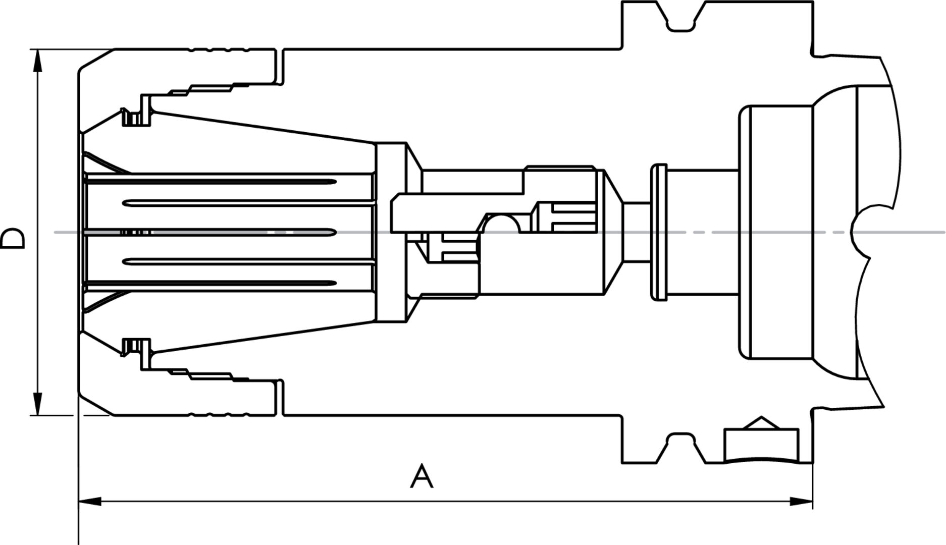 Spannzangenf. D69893A CP32 HSK-A 63-160 Fahrion