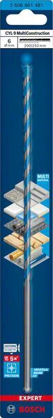 BOSCH MultiConstruction Bohrer Cyl-9 EXPERT 6x200x250 mm, zylindrisch