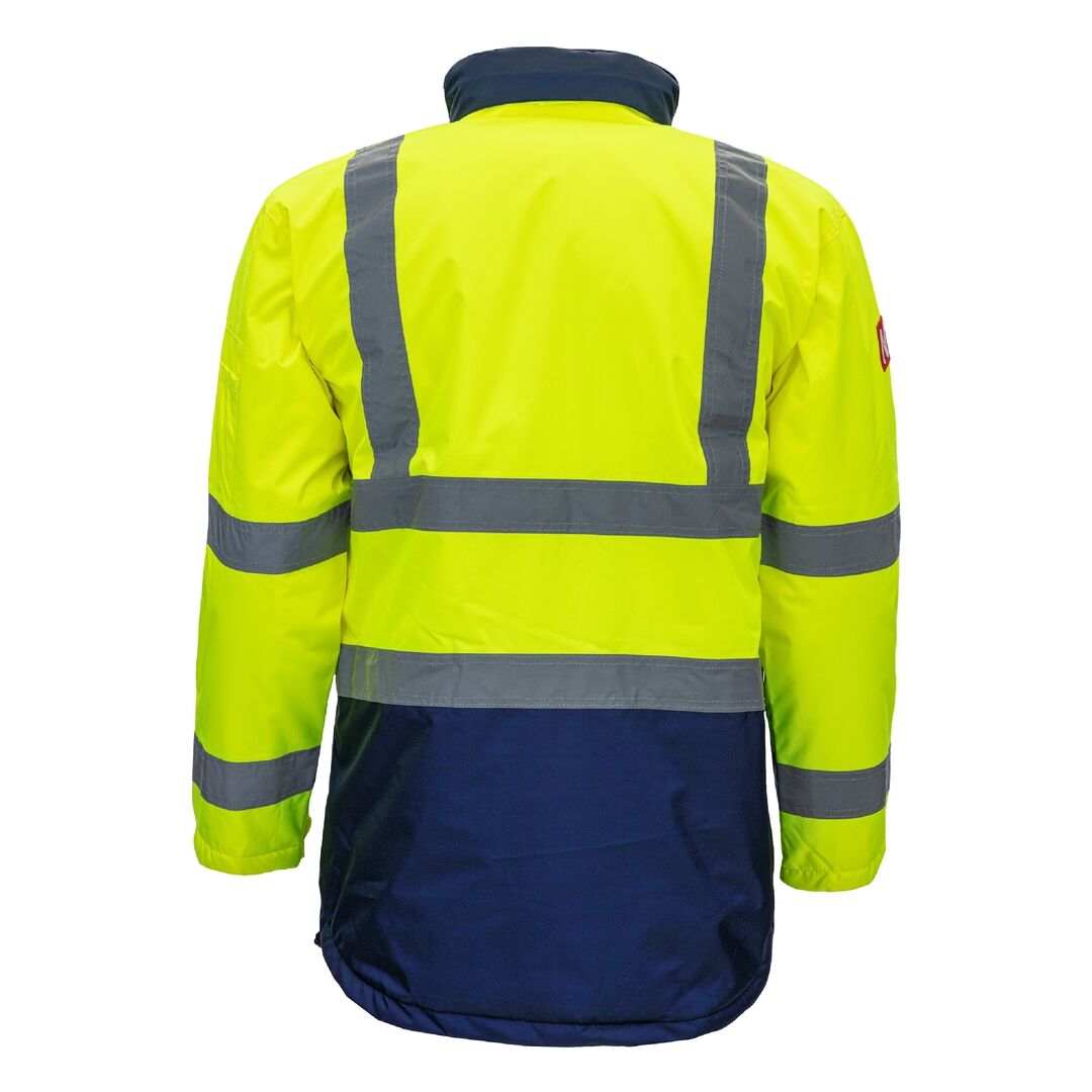 NITRAS Warnschutz-Parka MOTION TEX VIZ 7145, neongelb / marineblau, Gr. L