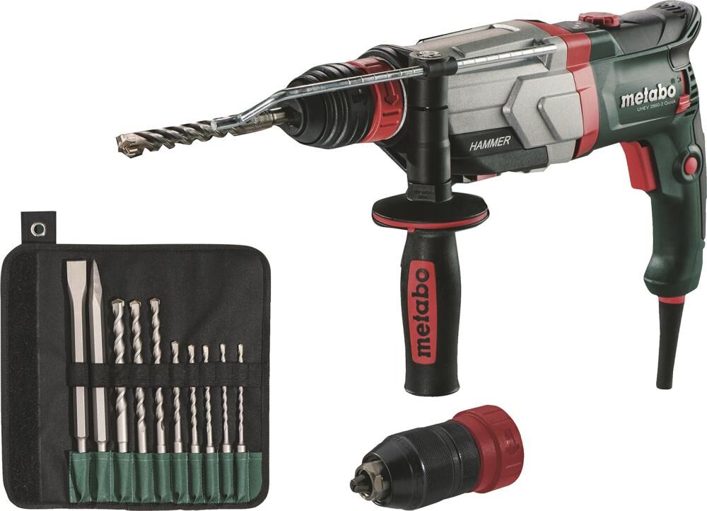 METABO Multihammer mit Zubehör im Koffer UHEV 2860-2 Quick Set 1100 Watt METABO Multihammer mit Zubehör im Koffer UHEV 2860-2 Quick Set 1100 Watt