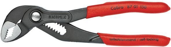 KNIPEX Wasserpumpenzange Cobra 87 01 150 Kunststoff überz., atramentiert, 150 mm