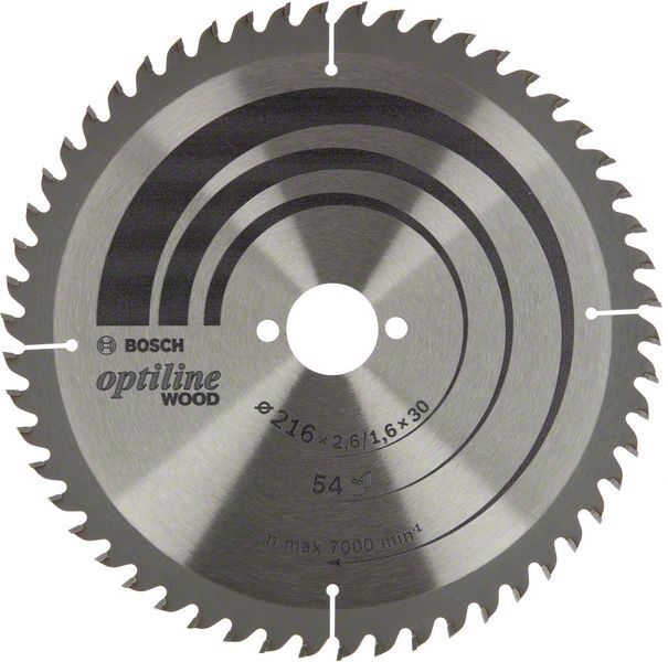 BOSCH Kreissägeblatt Optiline Wood 216x30x2,5/1,8mm 60Z