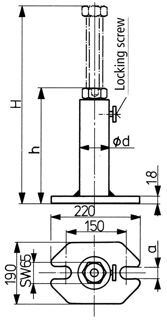 AMF Schraubbock Gr.210 140-210mm AMF Schraubbock Gr.210 140-210mm