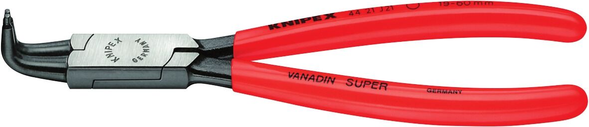 KNIPEX 44 21 J11 Sicherungsringzange f. Innenr. in Bohr. schw. atra. 130 mm