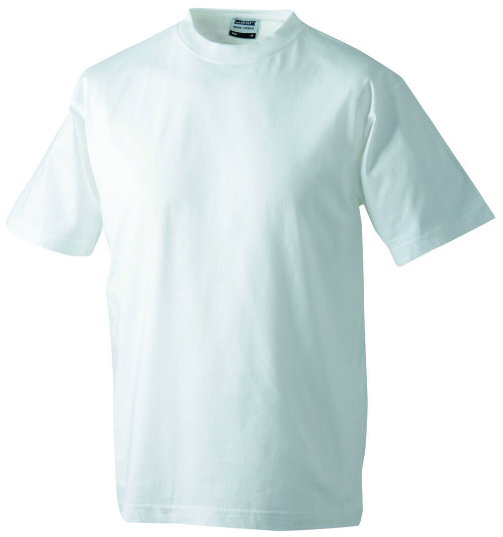 JAMES & NICHOLSON JN T-Shirt Round-T Heavy JN002 100%BW white Größe M