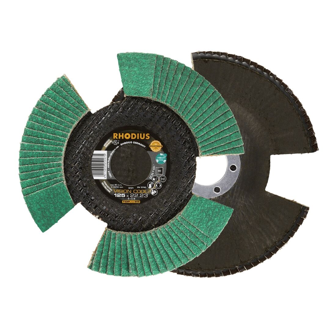RHODIUS Lamellenschleifscheibe VISION 125mm K80