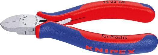 KNIPEX 72 02 125 Seitenschneider f. Kunststoff mit Mehrko.-Hülle 125 mm