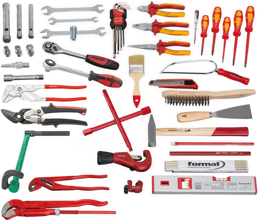 FORMAT Werkzeugsortiment Sanitär 50-teilig in Werkzeugtasche FORMAT Werkzeugsortiment Sanitär 50-teilig in Werkzeugtasche