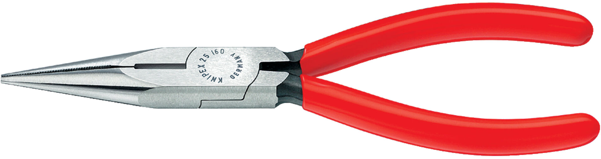 KNIPEX 25 01 140 Flachrundzange Schneide schwarz atramentiert 140 mm