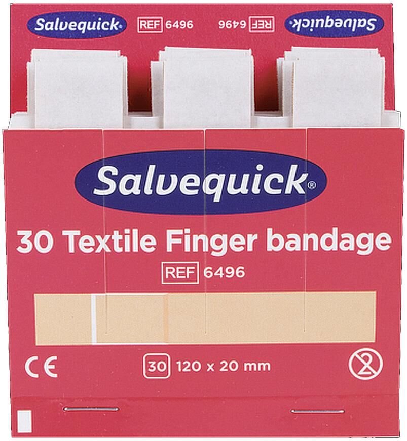 SALVEQUICK Nachfüllpackung 6x30 Pflaster, Finger., elastisch
