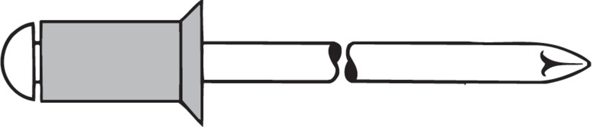 GESIPA Blindniet Alu Standard Senkkopf 5x16mm GESIPA Blindniet Alu Standard Senkkopf 5x16mm