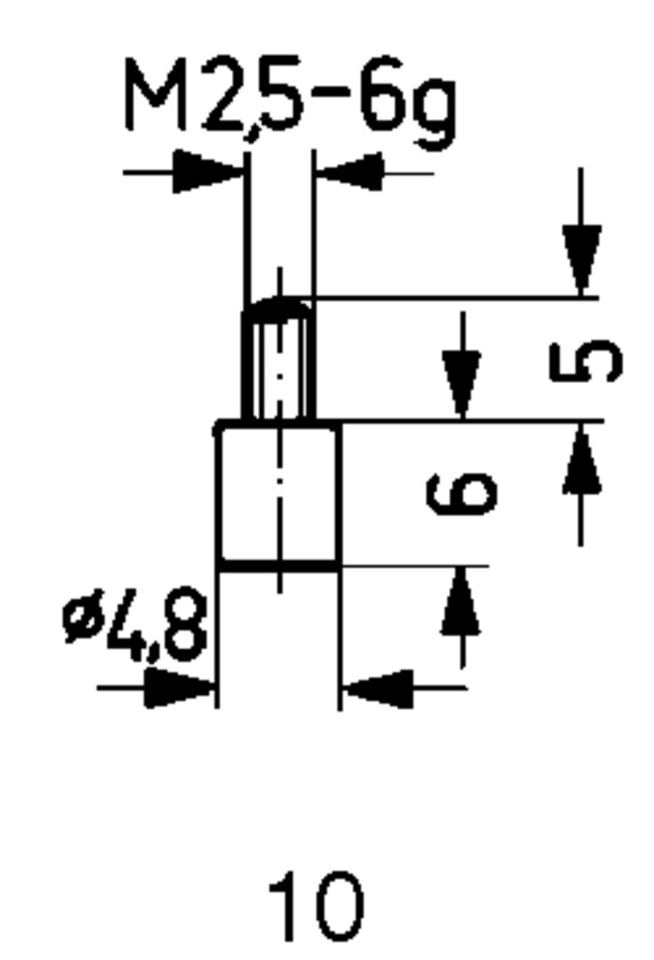 Messeinsatz f.Messuhren u.Feinz. Hartm. Abb.10/ 4,8 mm Käfer