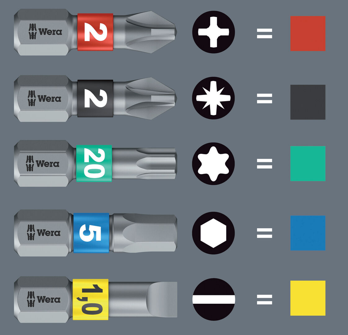 WERA Schraubwerkzeug-Set 52tlg. KK100 WERA Schraubwerkzeug-Set 52tlg. KK100