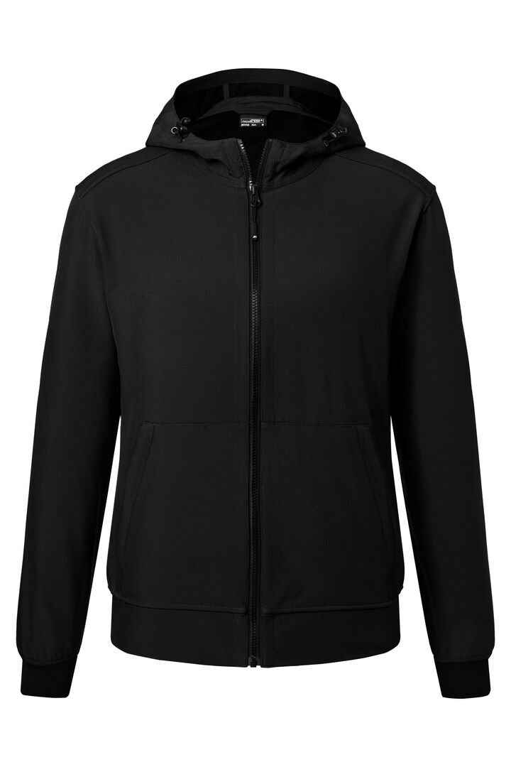 JN Men's Hooded Softshell Jacket JN1146 black/black, Größe M