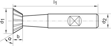 FORMAT Winkelfräser DIN1833 C HSSE 60 Grad 16mm FORMAT Winkelfräser DIN1833 C HSSE 60 Grad 16mm