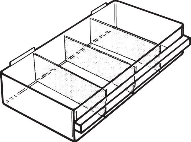 RAACO Ersatz-Schublade Typ E H64xB279xT153mm RAACO Ersatz-Schublade Typ E H64xB279xT153mm