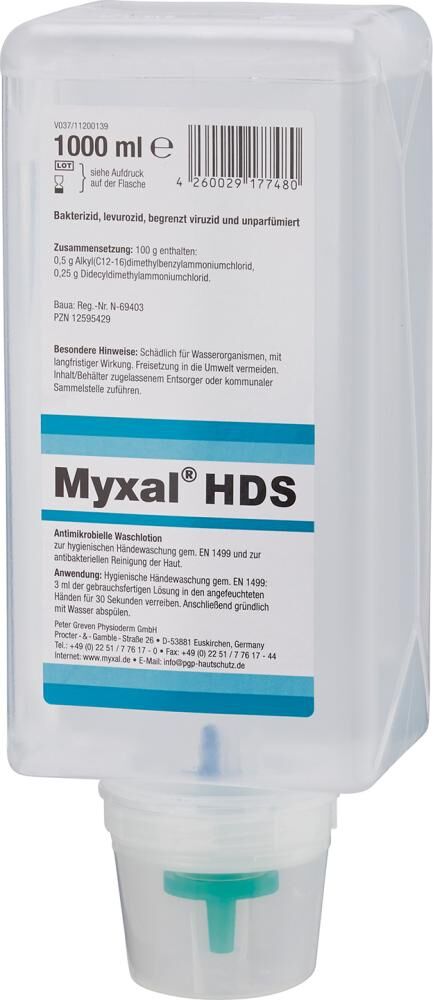 Myxal HDS Händedekontamanitation 1.000ml Varioflasche Myxal HDS Händedekontamanitation 1.000ml Varioflasche