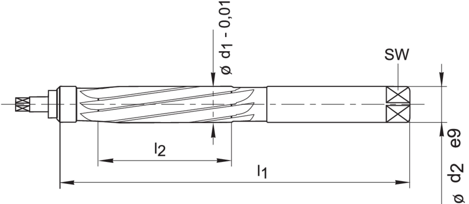 BECK Handreibahle D859 HSS 19,0mm