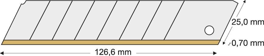 LUTZ Cutterklingen TiN-beschichtet 25mm 480665 Pack a 10 Stk.