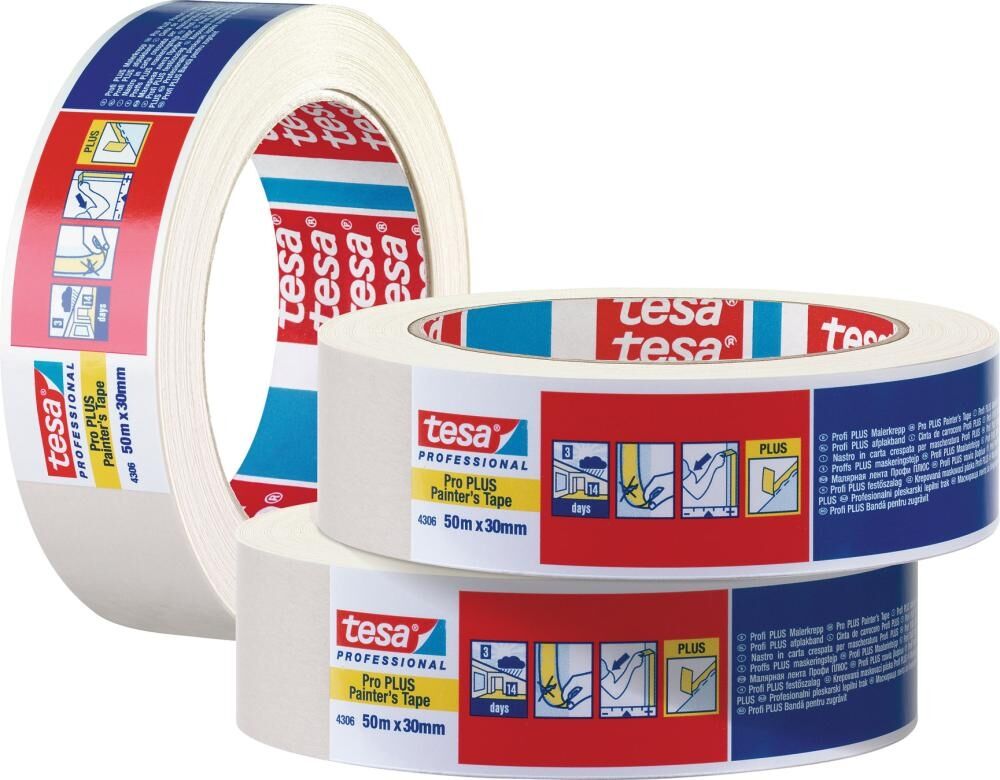 TESA Profi+ 4306 Maler- krepp 50mx30mm hellbeig TESA Profi+ 4306 Maler- krepp 50mx30mm hellbeig
