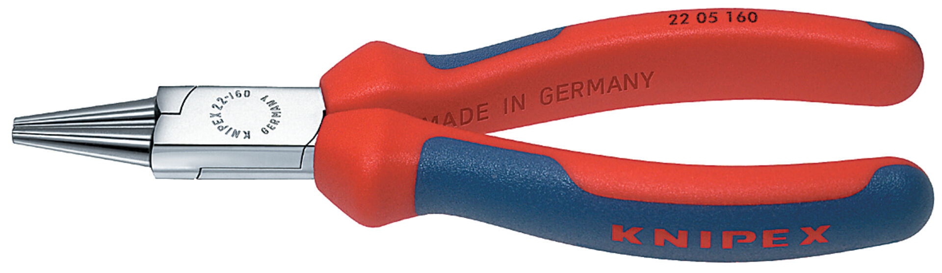 KNIPEX 22 05 140 Rundzange mit Mehrko.-Hülle verchromt 140 mm
