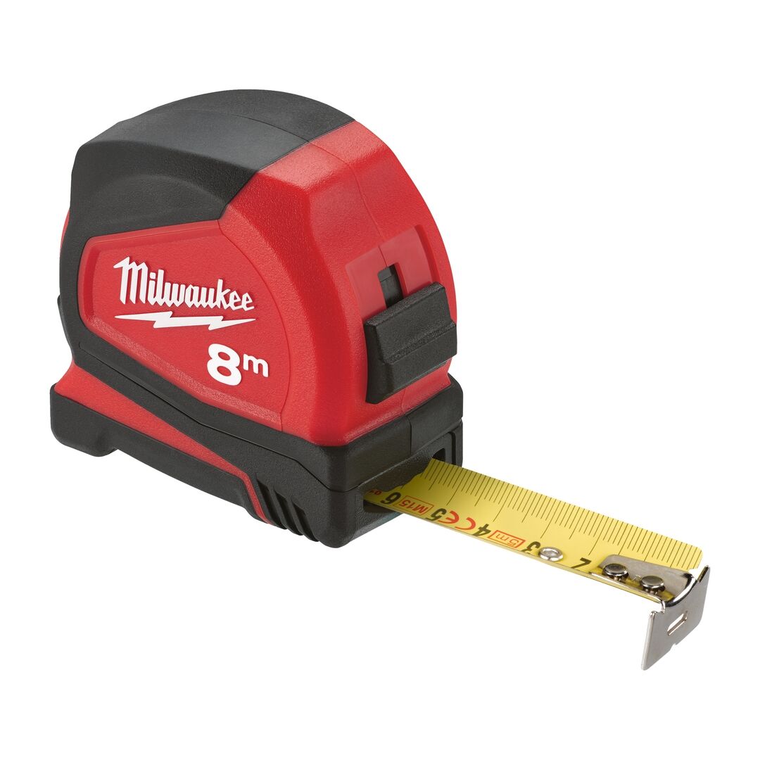 MILWAUKEE Premium-Bandmaß 8m, 33 mm breites Band, nicht-magnetisch MILWAUKEE Premium-Bandmaß 8m, 33 mm breites Band, nicht-magnetisch