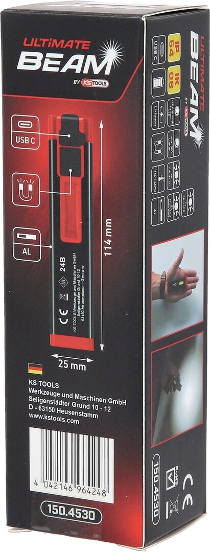KS TOOLS Inspektionslampe Li-Ion UltimateBEAM Aluminium 500 Lumen