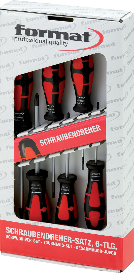 FORMAT Schraubendreher-Set 6-teilig rund PH FORMAT Schraubendreher-Set 6-teilig rund PH