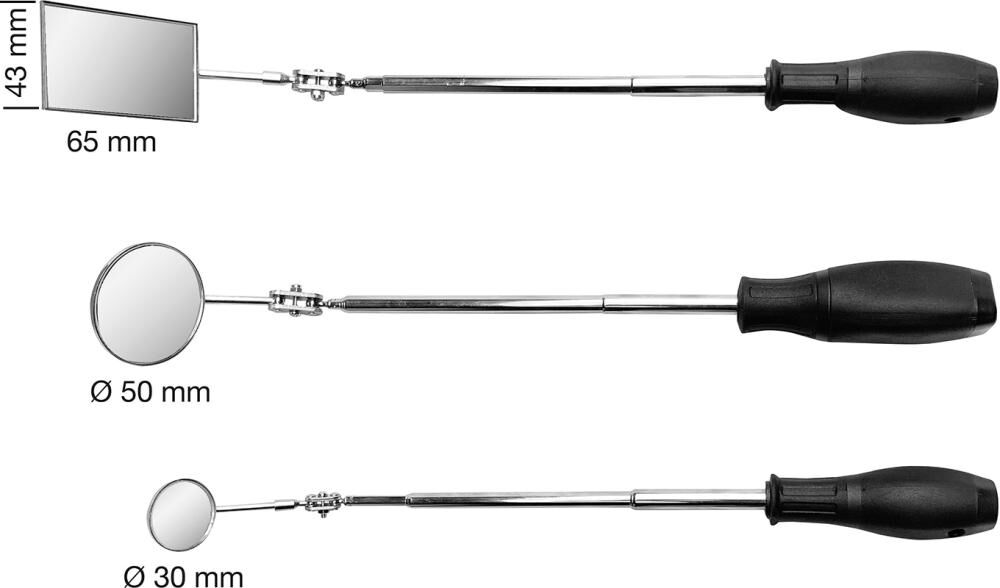 Suprabeam Inspektionsset 3-tlg Taschenl.Q1 m Lichtumlenker, Magnetheber