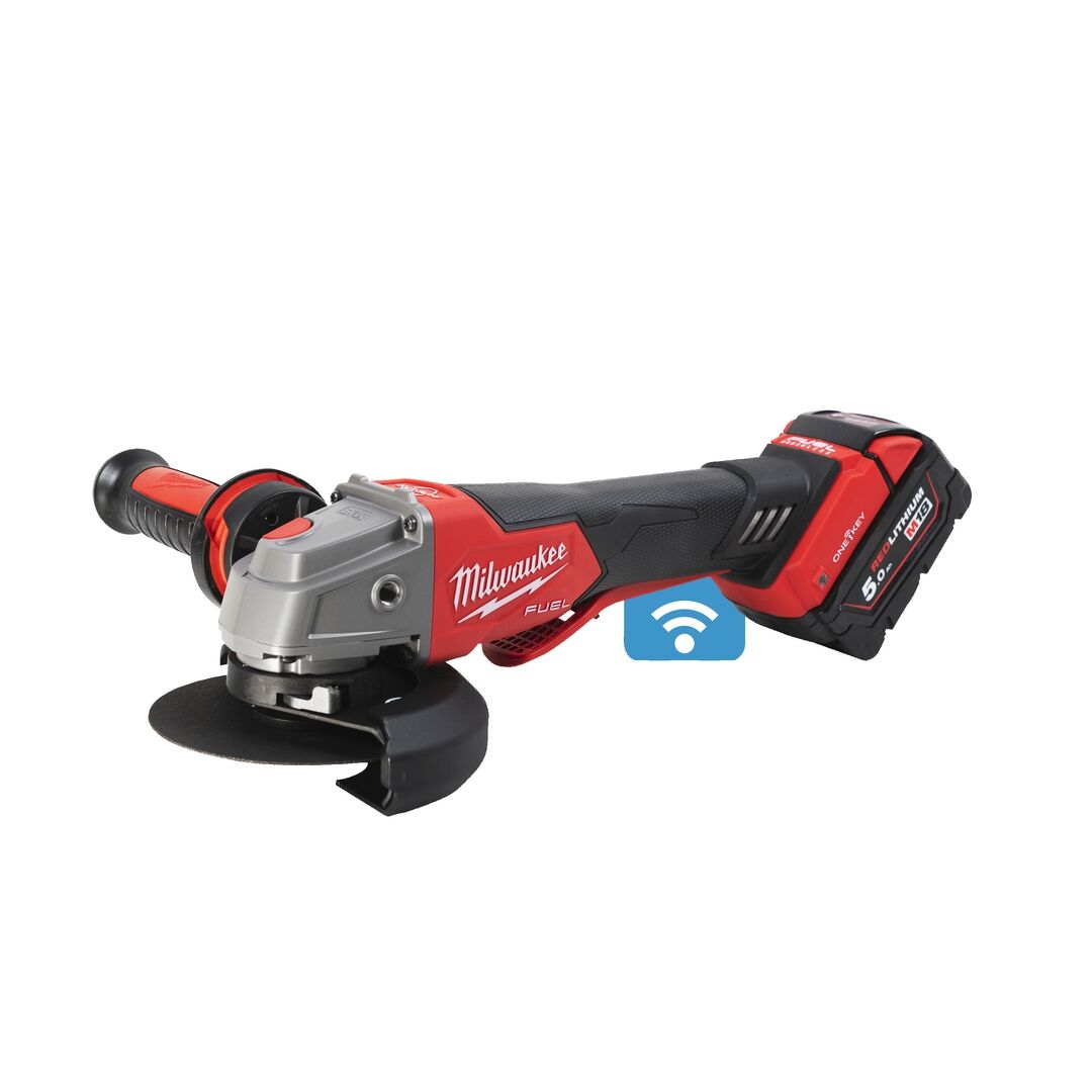 MILWAUKEE Akku-Winkelschleifer M18ONEFSAG125XPDB-502X, 2x5Ah, Ladeg Box MILWAUKEE Akku-Winkelschleifer M18ONEFSAG125XPDB-502X, 2x5Ah, Ladeg Box