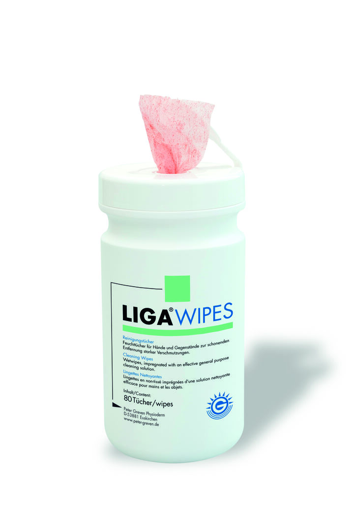 LORDIN Wipes Feuchttücher für Hände u. Gegenstände, Dose a 80 Tücher (20x27 cm)