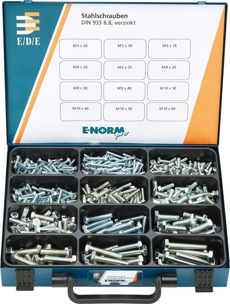 E-NORM Montagekoffer 25 DIN 933-8.8 zn