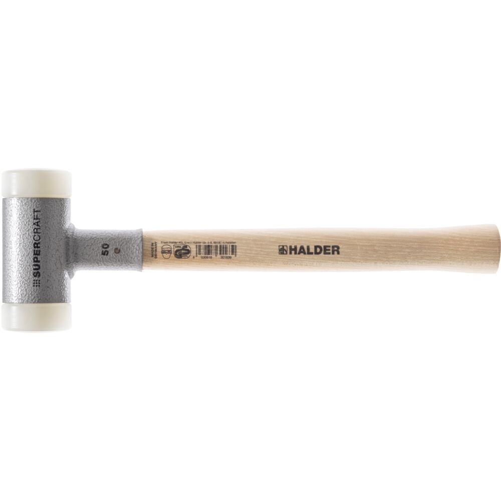 HALDER Schonhammer SUPERCRAFT Hickory-Stiel,Nylon,25mm rückschlagfrei HALDER Schonhammer SUPERCRAFT Hickory-Stiel,Nylon,25mm rückschlagfrei