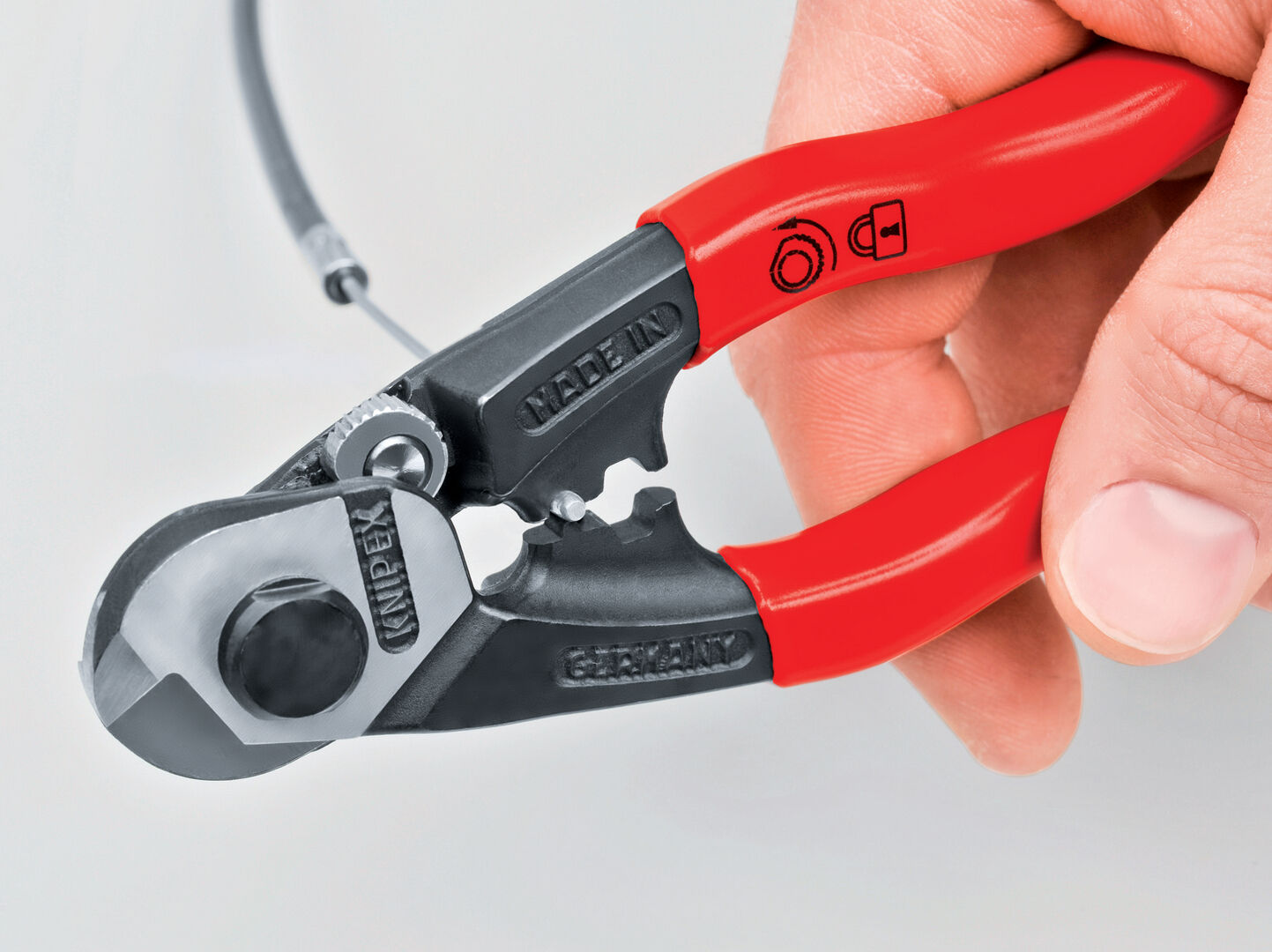KNIPEX 95 61 190 Drahtseilschere geschmiedet 190 mm