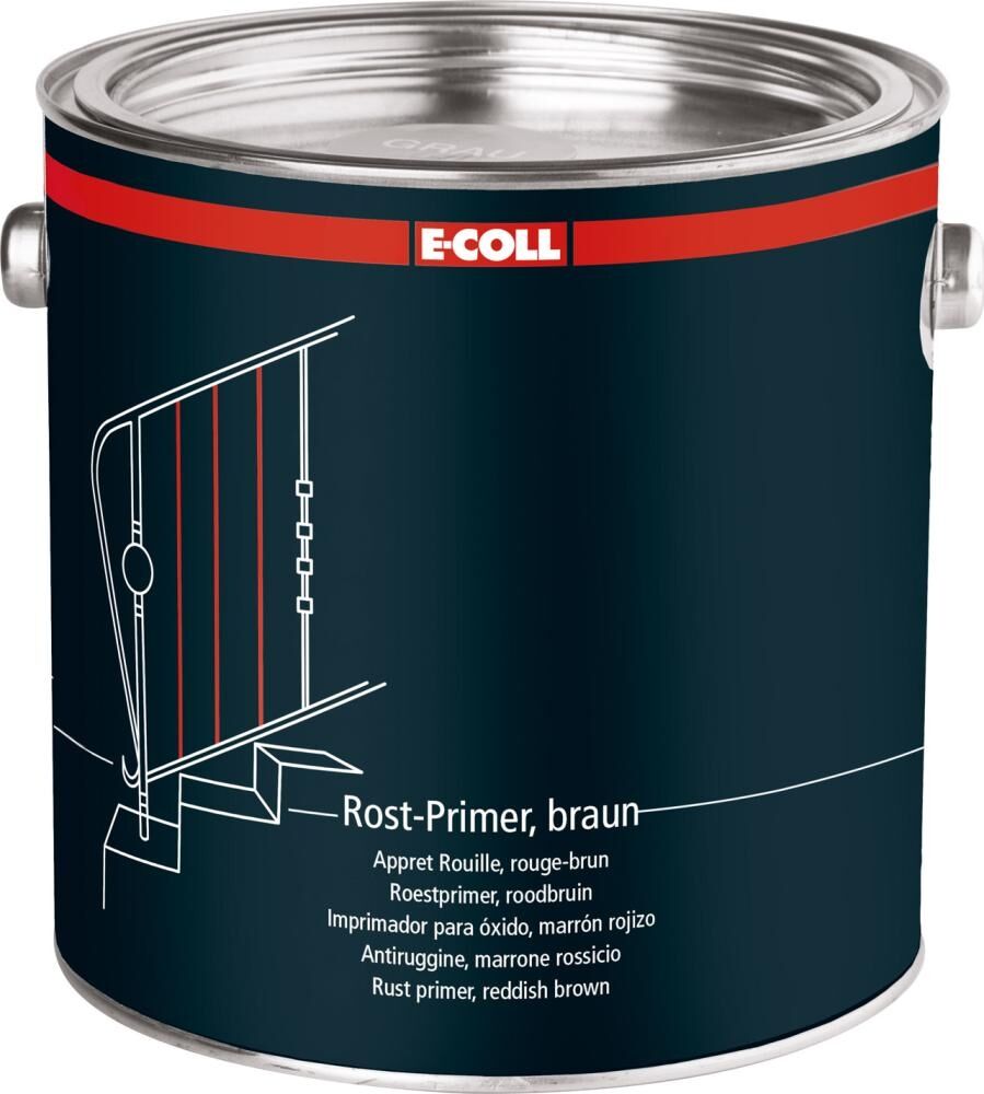 E-COLL Rostprimer 2,5L, rotbraun