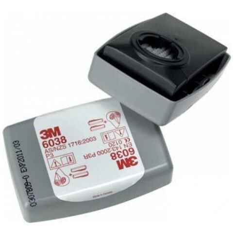 3M Partikelfilter mit Aktivkohle im robusten Kunststoffgehäuse 6038 P3R 3M Partikelfilter mit Aktivkohle im robusten Kunststoffgehäuse 6038 P3R
