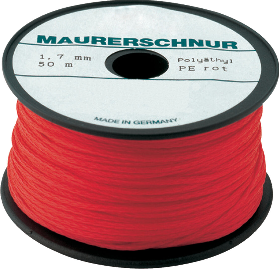 OVERMANN Maurerschnur, PE 50mx1,0mm, rot