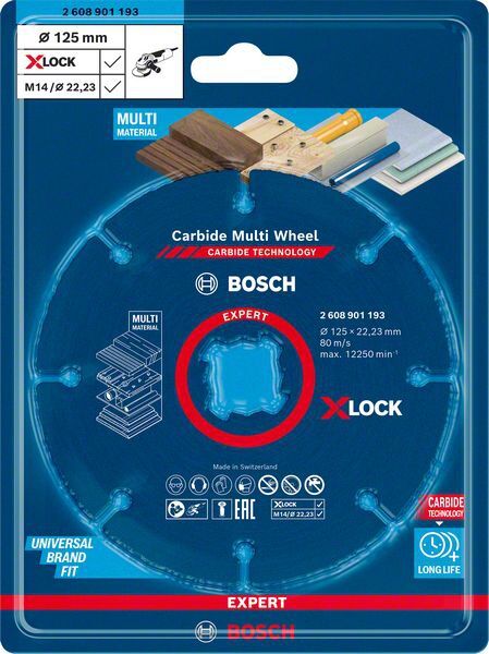 BOSCH X-LOCK Multiwheel Trennscheibe EXPERT Carbide 125x22,23mm BOSCH X-LOCK Multiwheel Trennscheibe EXPERT Carbide 125x22,23mm