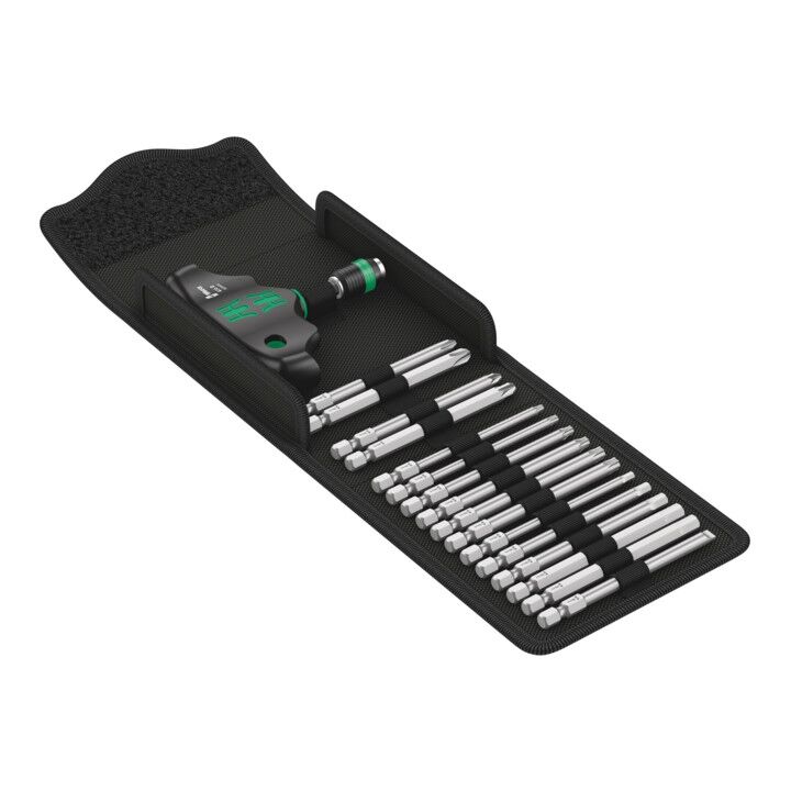 WERA Kraftform Kompakt 400 17tlg. Bit-Set mit Quergriff-Handhalter WERA Kraftform Kompakt 400 17tlg. Bit-Set mit Quergriff-Handhalter